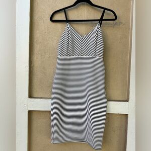 Forever 21 Monochrome Striped Midi Dress